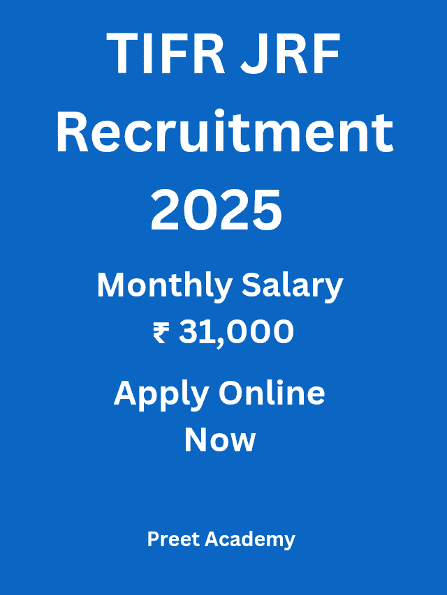TIFR Junior Research Fellow Recruitment 2025 – Apply Offline for 1 post