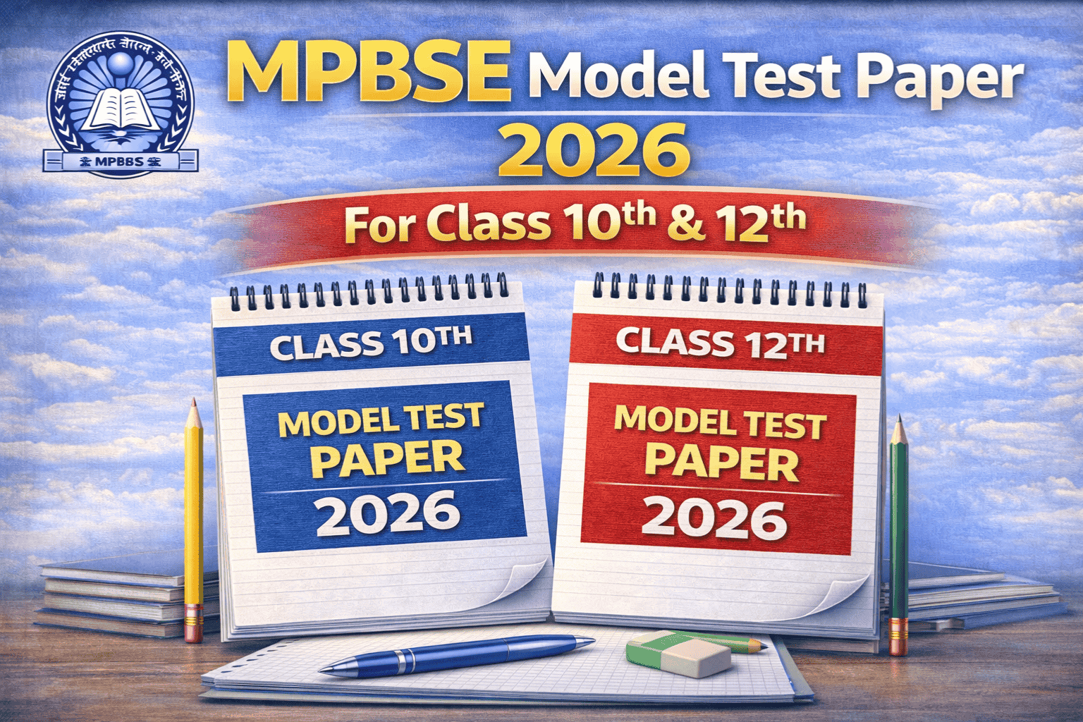 MPBSE Model Test Paper 2026 for 10th and 12th class
