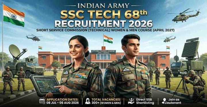 Indian Army SSC Tech 68th Recruitment 2026
